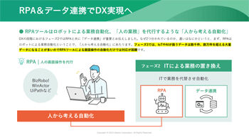 資料ダウンロード：RPAツールの課題を克服！