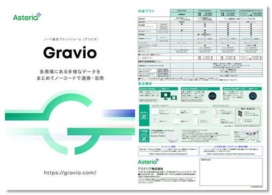 無料ダウンロード：Gravio製品カタログ | ノーコードAI/IoTプラットフォーム