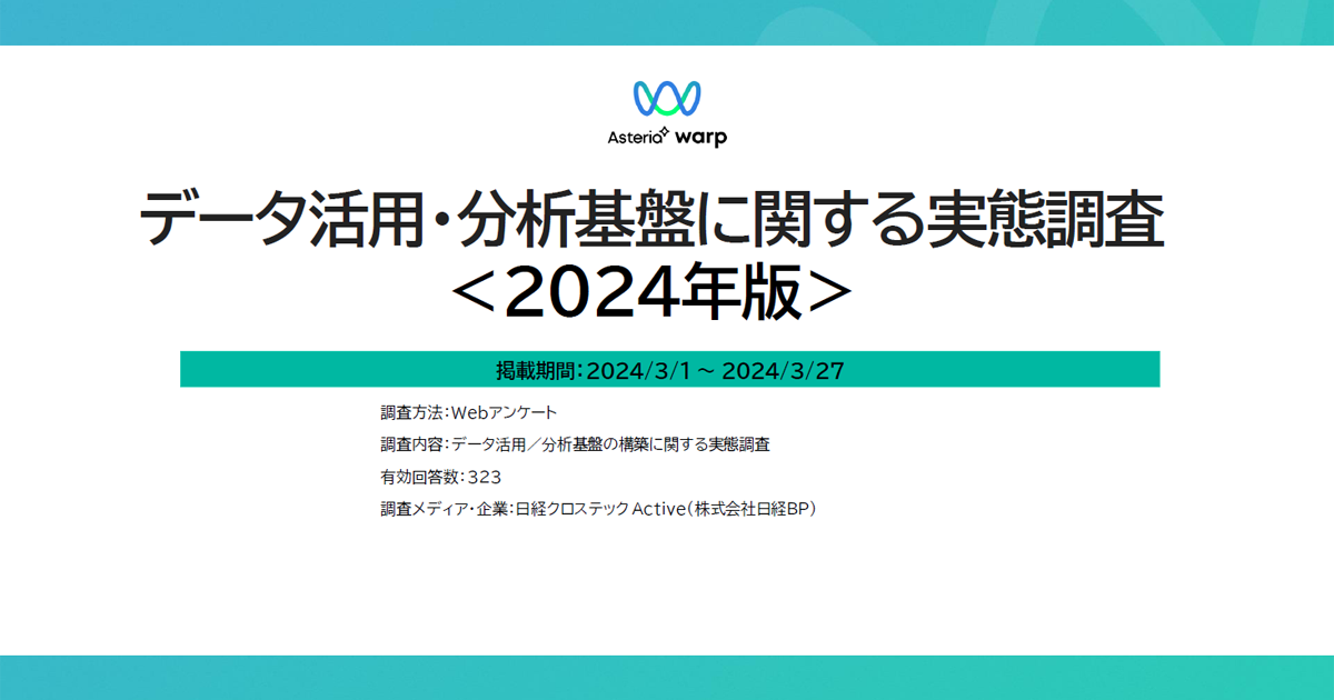 データ活用・分析基盤に関する実態調査＜2024年版＞