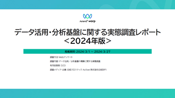 資料ダウンロード：データ活用・分析基盤に関する実態調査レポート＜2024年版＞