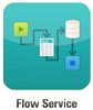 Flow service that integrates complicated tasks in a non-programming approach