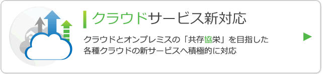 クラウドサービス新対応 クラウドとオンプレミスの「共存協栄」を目指した各種クラウドの新サービスへ積極的に対応