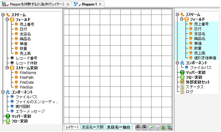 条件付きレイヤー「仙台」が追加された