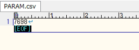 パラメータファイル内に記述されたパラメータ「7698」