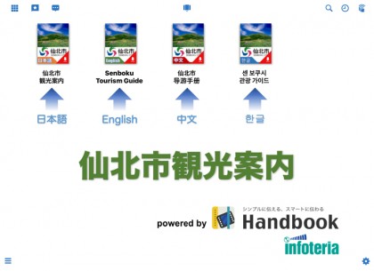 タブレットトップ画面（言語選択）イメージ