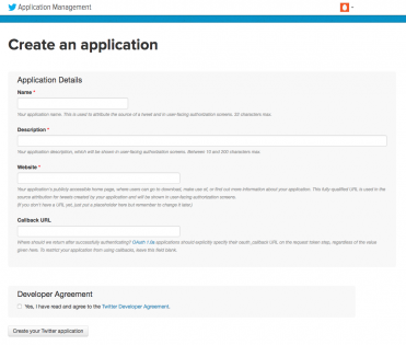 Create an application