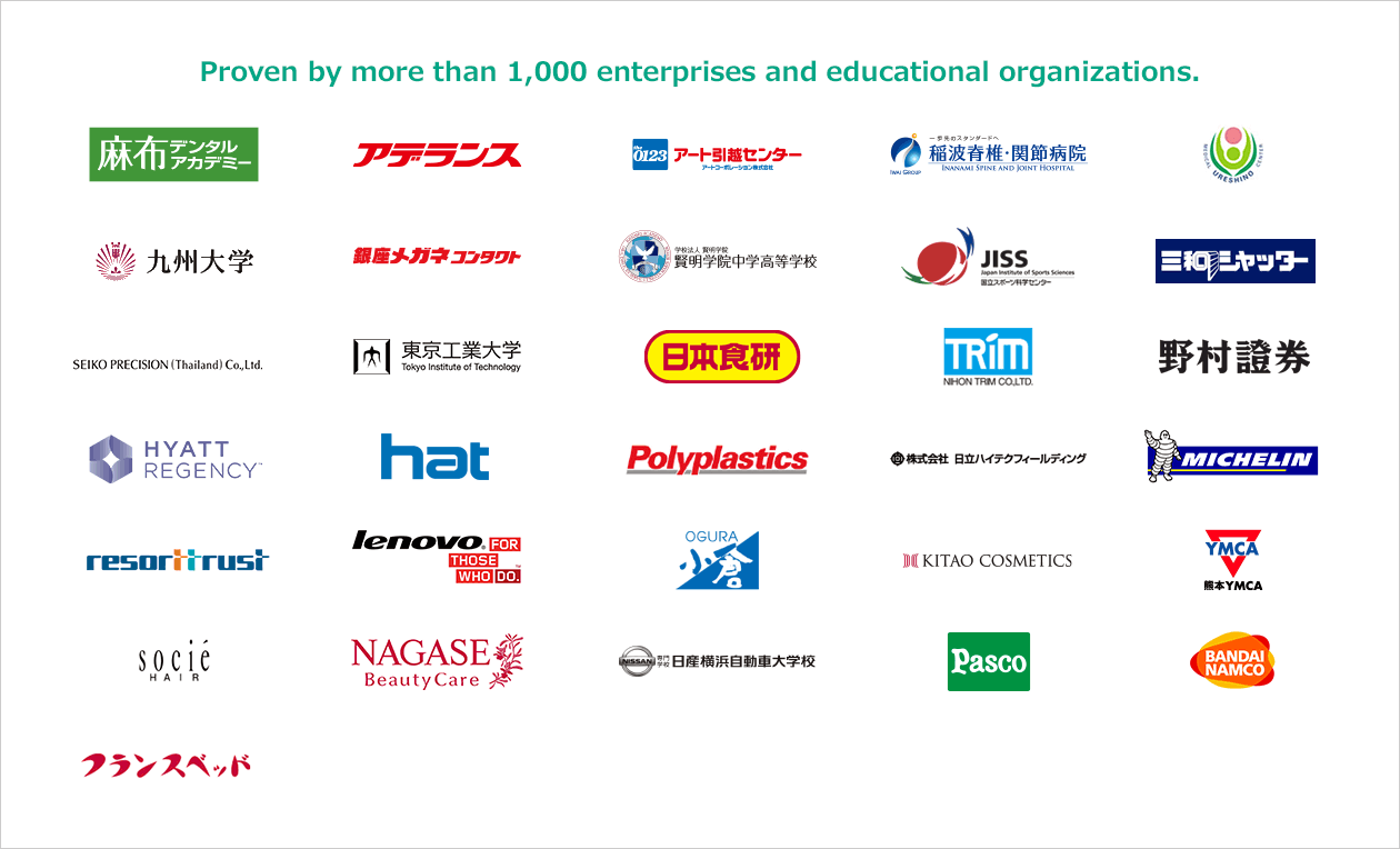 Proven by more than 1,000 enterprises and educational organizations.