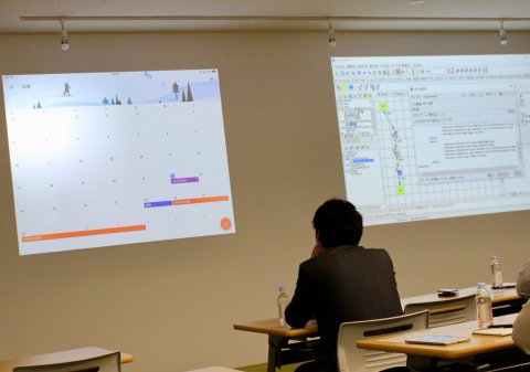 カレンダーに色指定した複数の予定が追加