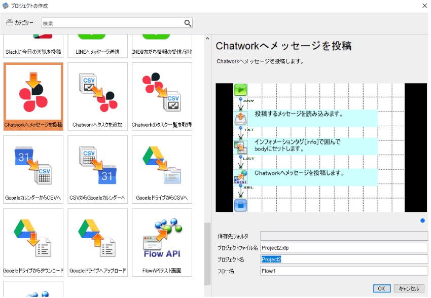 Chatowrkへメッセージを投稿