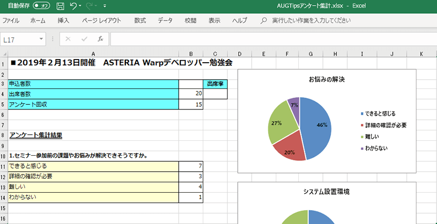 アンケート集計は自動化して集計結果を待つだけ Google系アダプターの便利な活用法1 Asteria Warp 製品ブログ 国内シェアno 1のデータ連携ツール Asteria Warp アステリア株式会社