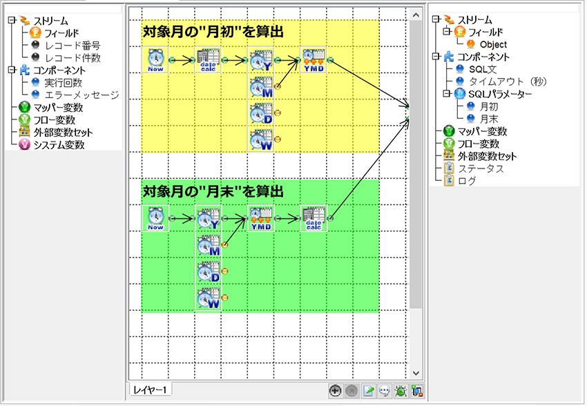 対象月の”月初”を算出