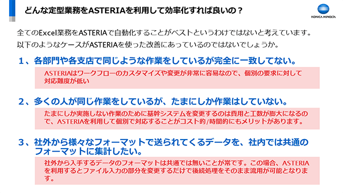 どんな定型業務をASTERIAを利用して効率化すれば良いの？