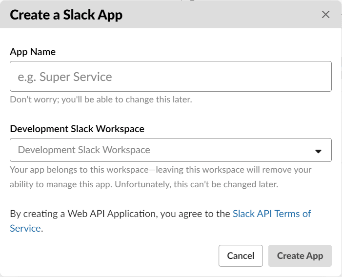 Create a Slack App