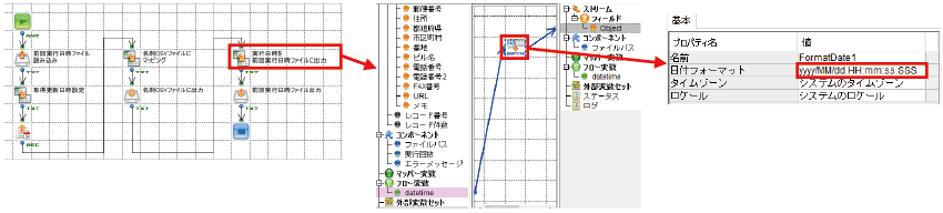 フロー:現在実行日時タイムスタンプを前回実行日時ファイルに出力して完了