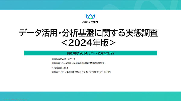 データ活用・分析基盤に関する実態調＜2024年版＞