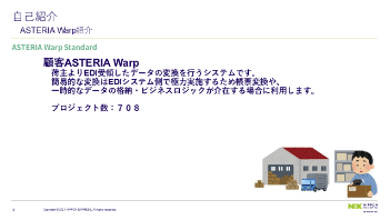 荷主よりEDI受領したデータの変換を行うシステム