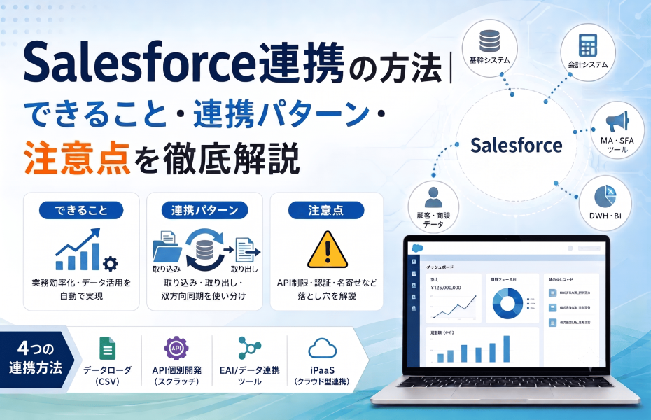 Salesforce連携の方法｜できること・連携パターン・注意点を徹底解説