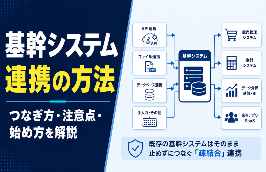 基幹システム連携の方法｜つなぎ方・注意点・始め方を解説