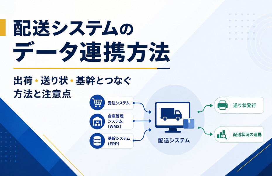 配送システムのデータ連携方法｜出荷・送り状・基幹とつなぐ方法と注意点