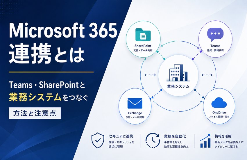 Microsoft 365連携とは｜Teams・SharePointと業務システムをつなぐ方法と注意点