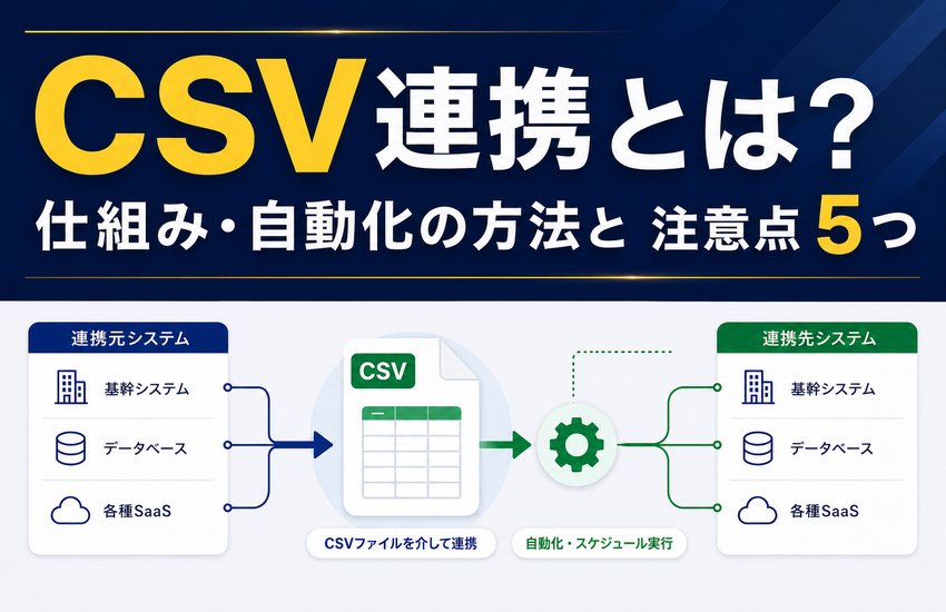 CSV連携とは？仕組み・自動化の方法と注意点5つ