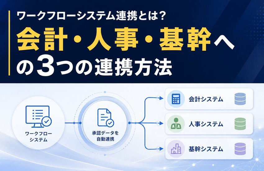 ワークフローシステム連携とは？会計・人事・基幹への3つの連携方法