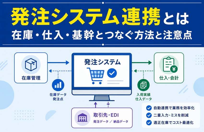発注システム連携とは｜在庫・仕入・基幹とつなぐ方法と注意点