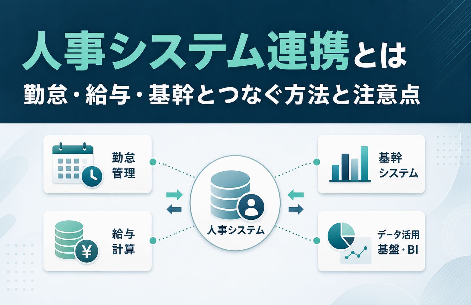 人事システム連携とは｜勤怠・給与・基幹とつなぐ方法と注意点