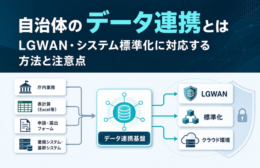 自治体のデータ連携とは｜LGWAN・システム標準化に対応する方法と注意点