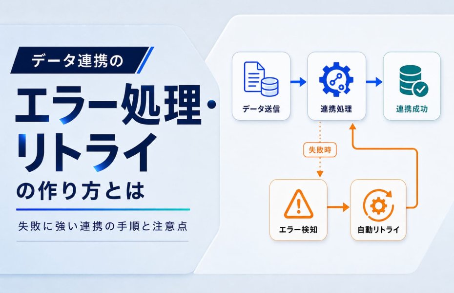データ連携のエラー処理・リトライの作り方とは｜失敗に強い連携の手順と注意点