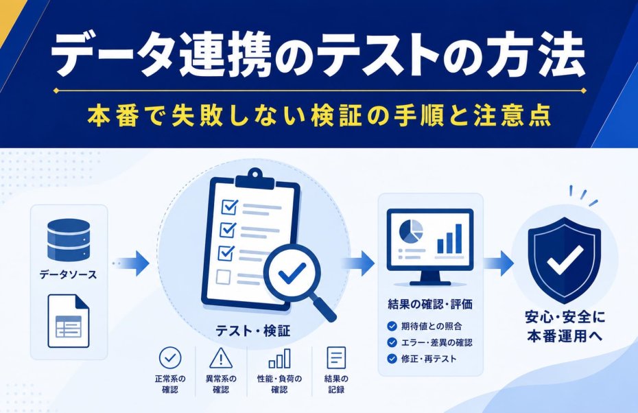 データ連携のテスト（検証）の方法｜本番で失敗しない検証の手順と注意点