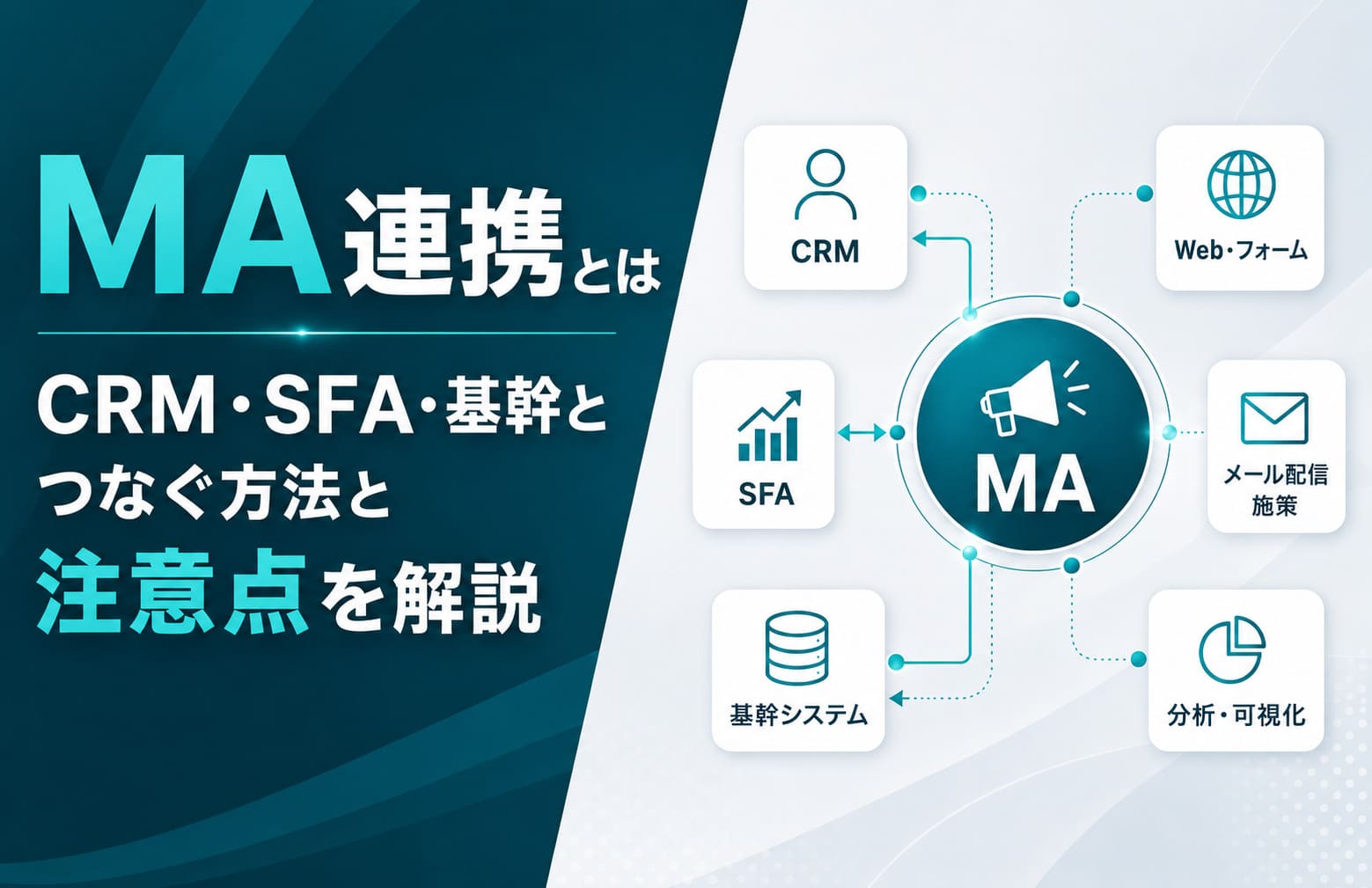 MA連携とは｜CRM・SFA・基幹とつなぐ方法と注意点を解説