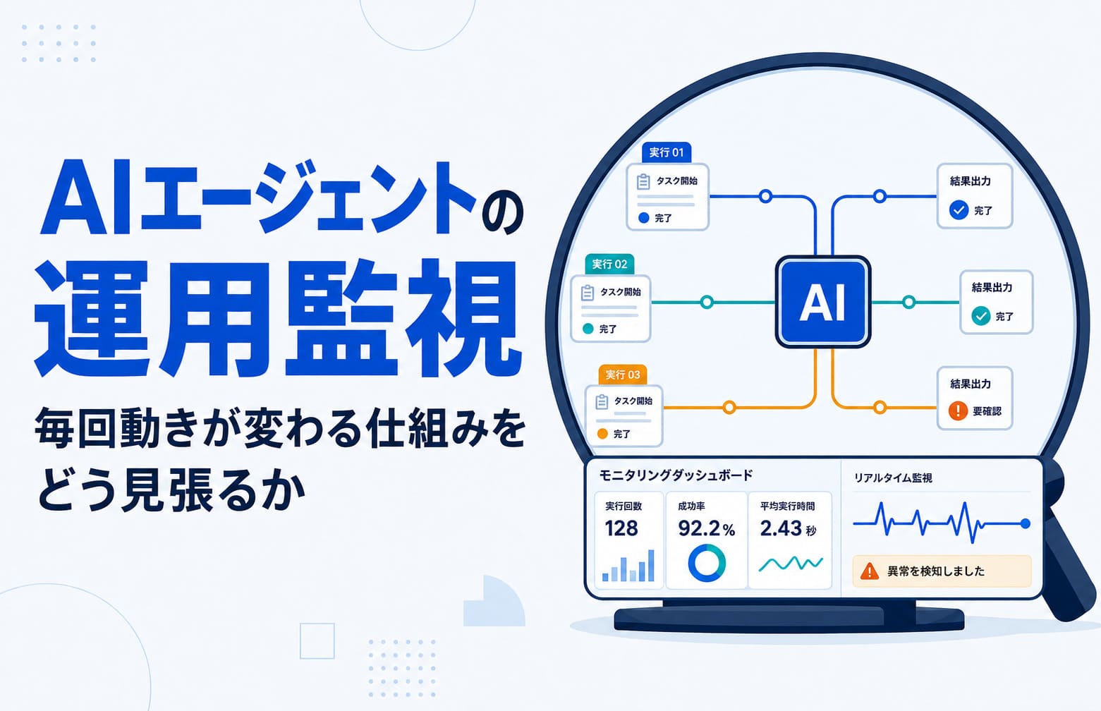 AIエージェントの運用監視｜毎回動きが変わる仕組みをどう見張るか