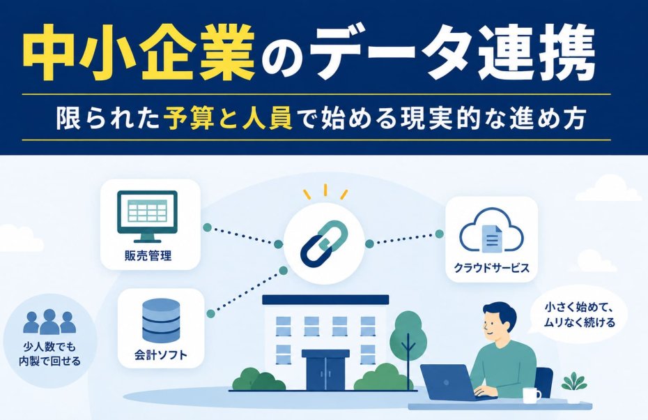 中小企業のデータ連携｜限られた予算と人員で始める現実的な進め方